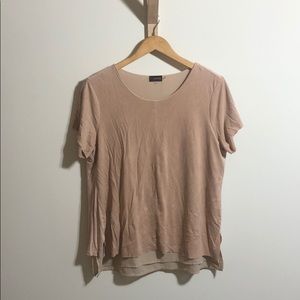 tan suede top